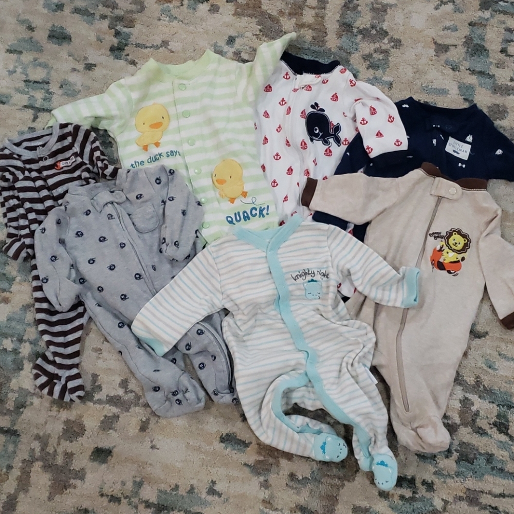 Set of 7 newborn sleepers